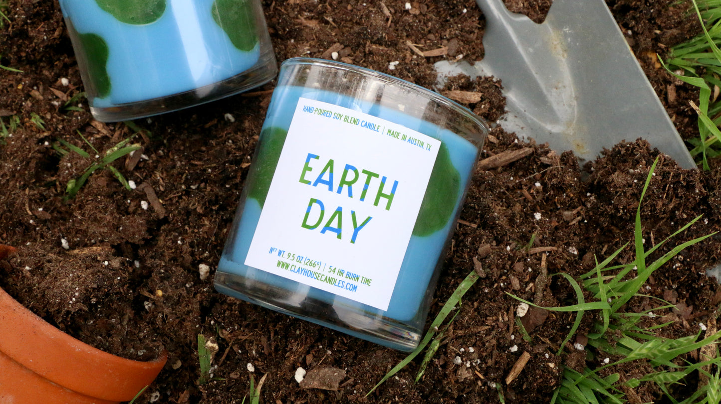 Earth Day Container Candle