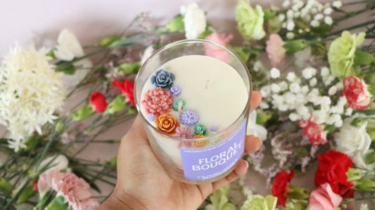Floral Bouquet Container Candle
