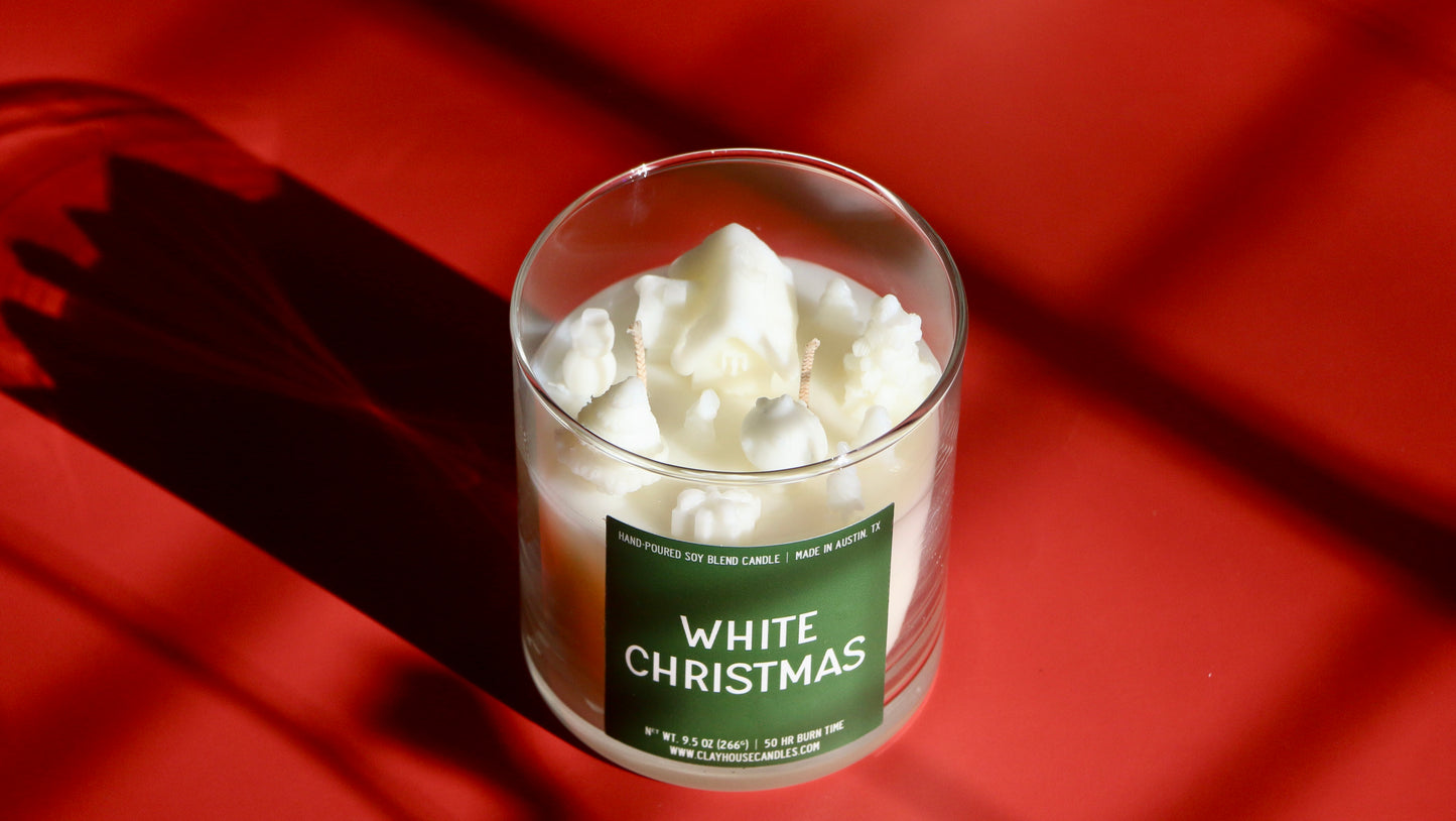 White Christmas Container Candle