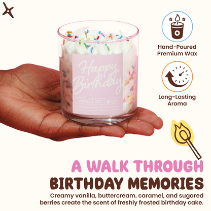 Birthday Cake Container Candle