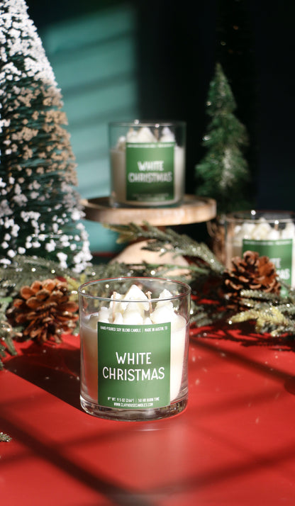 White Christmas Container Candle