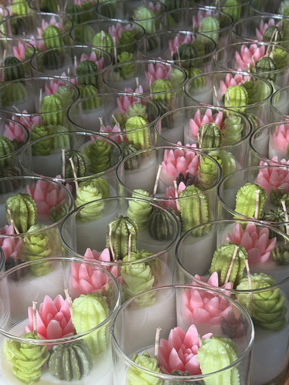 Cactus Flower Container Candle