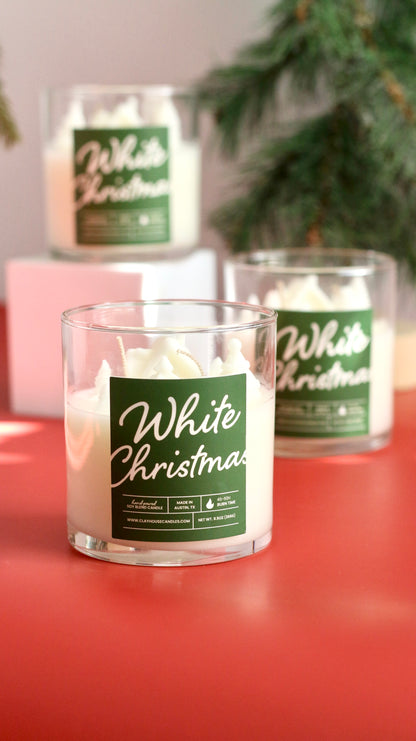 White Christmas Container Candle