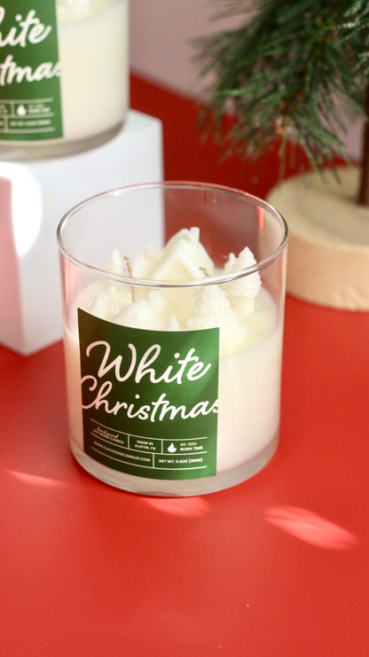White Christmas Container Candle