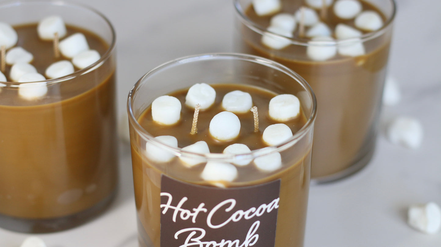Hot Cocoa Bomb Container Candle