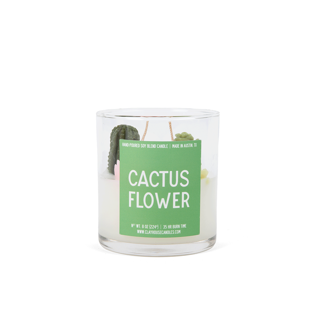 Cactus Flower Container Candle
