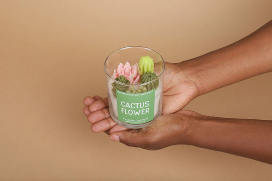 Cactus Flower Container Candle